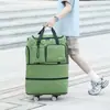Bolsa de viaje para mujer con ruedas, bolsa de equipaje de gran capacidad con ruedas universales, bolsa de viaje plegable ligera con ruedas para viajes de negocios