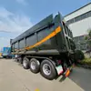 Semirremolque Volquete de 3 Ejes de Alta Resistencia con Volteo Trasero Remolque Caja Volquete Trasero de 80 Toneladas para Transporte Transfronterizo