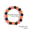 Set de Pulseras Transfronterizas Más Vendido en Amazon Cuentas de Arroz Calabaza Naranja Calavera Colgante Pulsera de Cuentas de Halloween