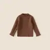 Suéter para niña estilo occidental, otoño e invierno 2024, con borde de orejas de madera, prendas de punto para niña, ropa interior para niña