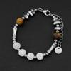 Pulseira Gelo Rachado Estilo Chinês Novo Retrô Natural Estilo Hong Kong Neutra Elegante Design de Nicho Masculino Pulseira Blackstone de Luxo Leve
