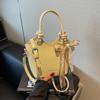 Bolso de Cubo Portátil de Moda de Alta Gama para Mujer, Nuevo Bolso Cruzado Versátil Simple, Bolso de Hombro de Color Sólido a la Moda