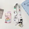 Desenho de Cachorro Fofo com Linha Longa para Pendurar no Pescoço, Adequado para Cartão de Metrô Yangcheng Tong e Celular, Porta-Cartão Retrátil Não Elástico em Estilo Cartoon