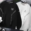 Sudadera para hombre 2025 otoño estilo americano holgada manga larga cuello redondo engrosada ropa deportiva pullover modelo moderno peso pesado