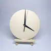 Reloj de Pared Decoración de Esfera en Blanco DIY Tablero Redondo de Madera Pintura Fluida Graffiti Infantil de Jardín de Infancia Reloj Hecho a Mano