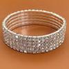 Pulsera elástica de cadena de garra de 4MM Pulsera de moda europea y americana Pulsera Joker pulsera totalmente de diamantes Venta directa de fábrica al por mayor transfronteriza