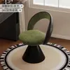 Banqueta de Maquiagem Estilo Italiano de Luxo Leve, Cadeira de Manicure de Alta Qualidade para Uso Doméstico, Adequada para Quarto Principal de Meninas, Cadeira Giratória para Penteadeira com Encosto