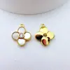 Colgante de Corazón con Circonita Microincrustada de Cobre Chapado en Oro Accesorios para Hacer Joyería DIY Pulsera Collar