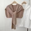 Xale Waiver High-end Quente Moda Estilo Ocidental Grande Pescoço Malha Manto Dupla-uso Lã Cachecol de Inverno para Mulheres