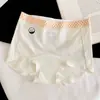 Cueca Boxer Jacquard de Algodão Classe A Sem Costura para Meninas, 10A Antibacteriana, Gancho Estendido, Boxer Respirável Feminino
