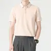 Camisa Polo de Manga Corta de Verano Enbu para Hombre, Estilo Nuevo, Color Sólido, Versátil, Moda Juvenil, Camisa de Moda Ajustada
