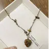 Collar con Colgante de Piedra Natural Trenzado Simple y de Alta Gama Diseño Creativo Único Accesorios de Pulsera Versátiles de Nicho