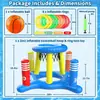 Al por mayor transfronterizo aro inflable para agua soporte de baloncesto fila flotante adulto niños juego en el agua juguete acuático soporte para lanzar voleibol