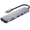 Estación de Acoplamiento Tipo C Proyección HDMI Pantalla Hub para Notebook Usb-C Lector de Tarjetas Estación de Acoplamiento Adaptador Rj45