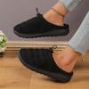 Zapatillas de Casa de Algodón Populares Transfronterizas con Hebilla de Cuerda de Peluche Ajustables para Otoño e Invierno, Zapatillas de Algodón para Interiores, Suaves, Cómodas y Cálidas para Mujer