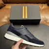 Zeg Zapatos Deportivos Casuales para Hombre de Cuero Genuino con Suela Gruesa para Correr 2025 Nuevos con Punta Redonda, Diseño de Retazos, Malla Transpirable en Contraste