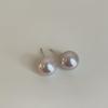 Aretes Perla Polvo Champagne Chica Dulce Aretes Simples de Gama Alta Suaves Elegantes Moda Combinable para Mujer Aretes