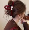 Nubes de Felpa Otoño e Invierno Pinza de Agarre Roja para el Cabello Pinza de Tiburón de Alto Nivel Nueva 2024 Accesorios para el Cabello
