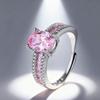 Tiktok en vivo joyería popular anillo de circonita de color cristal puntiagudo azul brillante temperamento moda femenina todo-fósforo anillo abierto