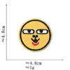 Pegatinas de Tela con Expresiones de Emoji Accesorios para Ropa Calcomanías Decorativas Parches Divertidos Serie de Insignias Redondas Lindas de Smiley