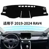 Adequado para Toyota RAV4 2019-2024, tapete protetor de painel contra sol, tapete antiderrapante, couro camurça