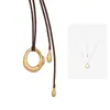 Nuevo Colgante de Anillo Condensado Estilo Chino Collar Largo Ambiente de Lujo Ligero Estilo Maduro Textura Moda Collar Largo para Mujeres
