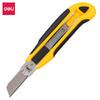 Cuchillo de arte grande de tres piezas Deli 2091, cuchilla industrial para cortar papel, cuchillo para empapelar, embalaje de plástico autoblocante, venta al por mayor