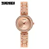 Reloj de Moda para Mujer Time Beauty Business Resistente al Agua Correa de Acero Reloj de Cuarzo Simple con Diamante para Mujer