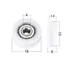Rodamiento de nylon 608ZZ con ranura en U recubierto de plástico para puertas y ventanas corredizas, polea de ranura en H en forma de U, rueda pequeña EUB grande