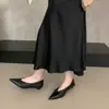 Zapatos de Mujer Chuyuji Estilo Retro Francés Punta Fina Tacón Bajo Sin Cordones Modelo Nuevo 2026 para el Trabajo, Sencillos y Versátiles