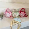 Bolso bandolera de niña de dibujos animados, lindo bolso de mano de PVC con estampado de corazón, monedero para niños, accesorios a juego para padres e hijos