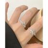 1374 Diseño de Nicho de Lujo Accesible Estilo K Anillo de Lazo Asimétrico Plata Esterlina S925 Anillo Abierto de Plata para Mujer
