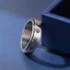 Amazon Acero de Titanio Moda de Alta Gama Anillos Giratorios para Hombres y Mujeres Europeos y Americanos Huellas de Colores Populares Anillos de Pareja Venta al por Mayor