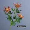 Flores Artificiales con 3 Cabezas de Apio Espinoso, Flores de Plástico para Decoración de Bodas, Decoración del Hogar, Arreglos Florales, Flores y Plantas Falsas
