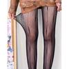 Meias-calças francesas sensuais geométricas penduradas, estilo retrô jacquard, meias de rede sensuais, estilo frio para meninas, com base de seda preta