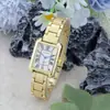 Venta Directa Transfronteriza al por Mayor Reloj de Cuarzo para Mujer, Reloj de Cuarzo Cuadrado Versátil de Moda con Escala Romana