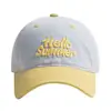 Gorros de Primavera y Verano para Bebé, Gorras de Béisbol de Color Contrastante Estilo Coreano para Niños y Niñas, Letras Bordadas, Gorras Finas con Visera, Gorras de Visera de Moda