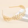Versión coreana de diadema de hoja metálica parte superior craneal alta diseño de pequeña fragancia para mujer diadema popular europea y americana venta al por mayor transfronteriza Amazon