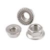 DIN6923 Tuerca Hexagonal con Brida Acero Inoxidable 304 Tuerca de Freno Dentada M3M4M5M6M8M10-M20