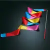 Cinta de Gimnasia Rítmica Rosa Degradado Adulto Niños Pequeños Cinta Flotante Cinta de Seda Accesorio de Performance Estudiantil