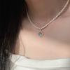 Collar con borla de mariposa y elemento de conejo de verano, diseño retro femenino de nicho, cadena de clavícula con sentido 2023, nuevo