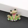 Broche de Rana Temperamento Europeo y Americano Metal Goteo de Aceite Broche Pin Animal Ropa para Hombre y Mujer Ramillete Decorativo Punto