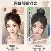 Anel de cabelo artificial feminino Marubeni Head Fluffy Natural Flower Bub Lazy Hair Internet Red Hair Bag Headdress High Grade Hair Ring