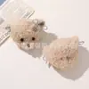 Muñeco de Peluche de Terciopelo Fresco y Lindo con Lazo Grande Cabeza de Oso Accesorios para Ropa DIY Broche Cuerda para el Cabello Accesorios de Joyería