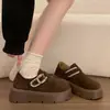 Mocasines Slip-On estilo Birkenstock de suela gruesa para aumentar la altura para mujer, Nuevo modelo 2026, Talla 34, Zapatos casuales versátiles retro para estar en casa