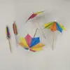 Sombrilla de Papel de Flor Pastel de Fruta Bebida de Cóctel Decoración Inserto de Sombrilla Letrero Letrero de Vino Letrero de Fruta Color Octagonal Pequeña Sombrilla Letrero