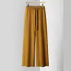Pantalones Largos de Punto Anchos para Mujer, de Cintura Alta, Caídos, Largos hasta el Suelo, Holgados, Casual, Pierna Recta, Novedad Otoño e Invierno 2026, Transfronterizo