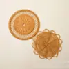 Decoração de Parede Rattan Boêmia Nórdica Ornamento de Parede Redondo para Casa de Hóspedes Sala de Estar Decoração para Pendurar na Parede