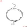 Festival de Compras Transfronterizas Europeo y Americano Taobao Popular Luna Estrellas Cruz Cuatro Hojas Doble Capa Cadena Cubana Pulsera