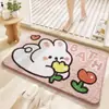Alfombrilla absorbente para baño, alfombrilla para puerta de inodoro, bonita alfombrilla antideslizante para el hogar, alfombrilla de imitación de cachemira.